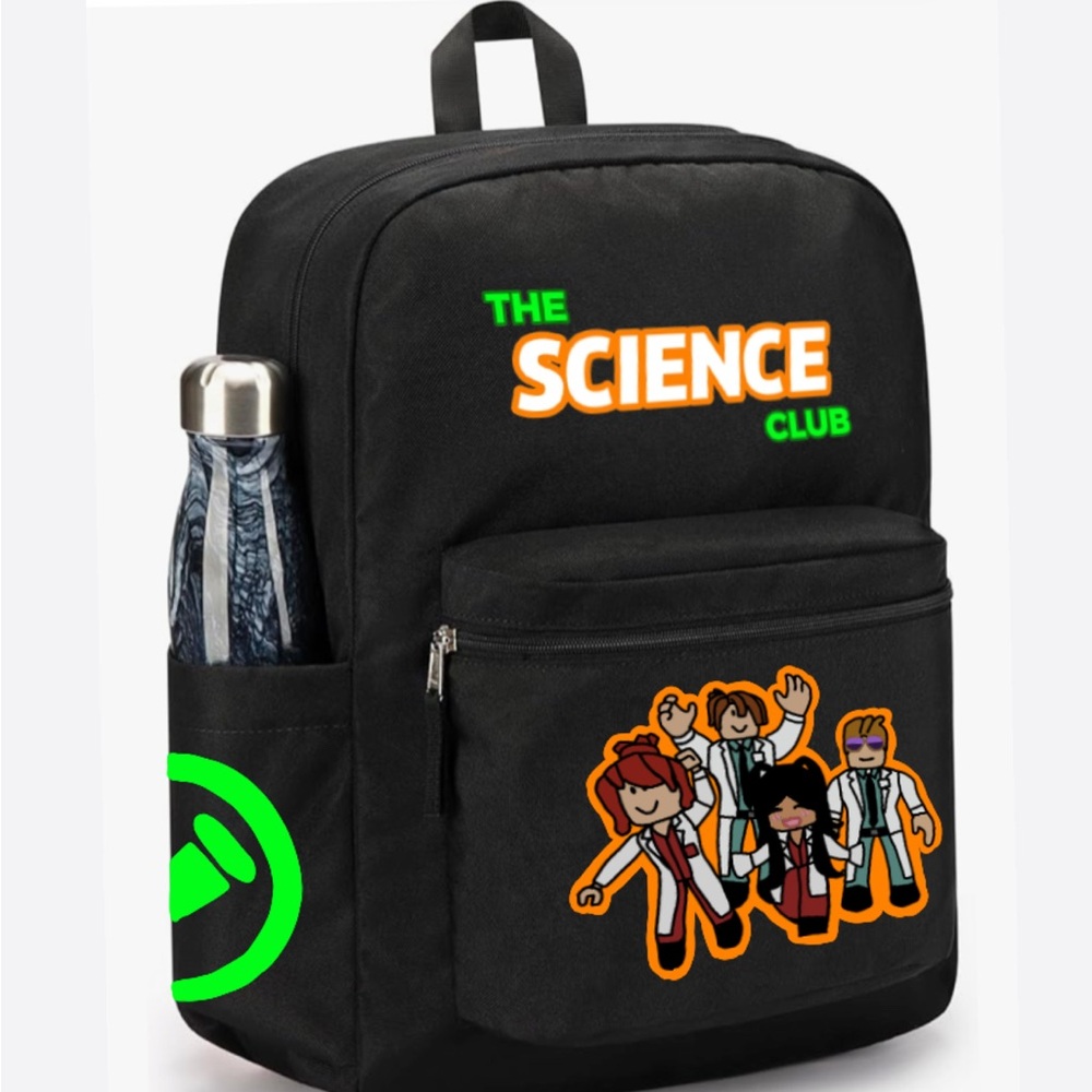 Roblox Black School Backpack Graphic - 16in